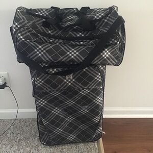 Travel rolling soft bag luggage w match duffel set